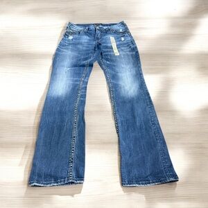 Silver Brand Stylish Blue Flared Jeans